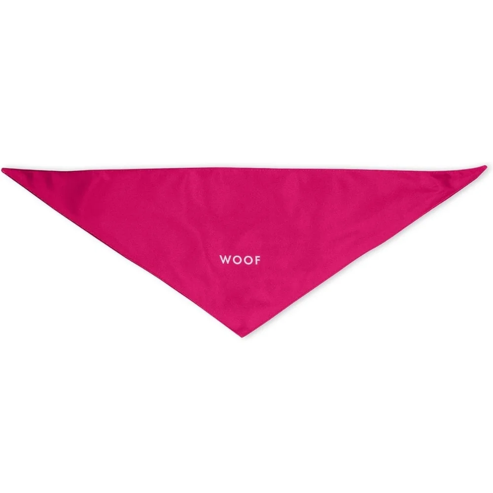 NWT: KATE SPADE NEW YORK; PINK & WHITE, COLORBLOCK, DOG BANDANA, SZ: S/M.